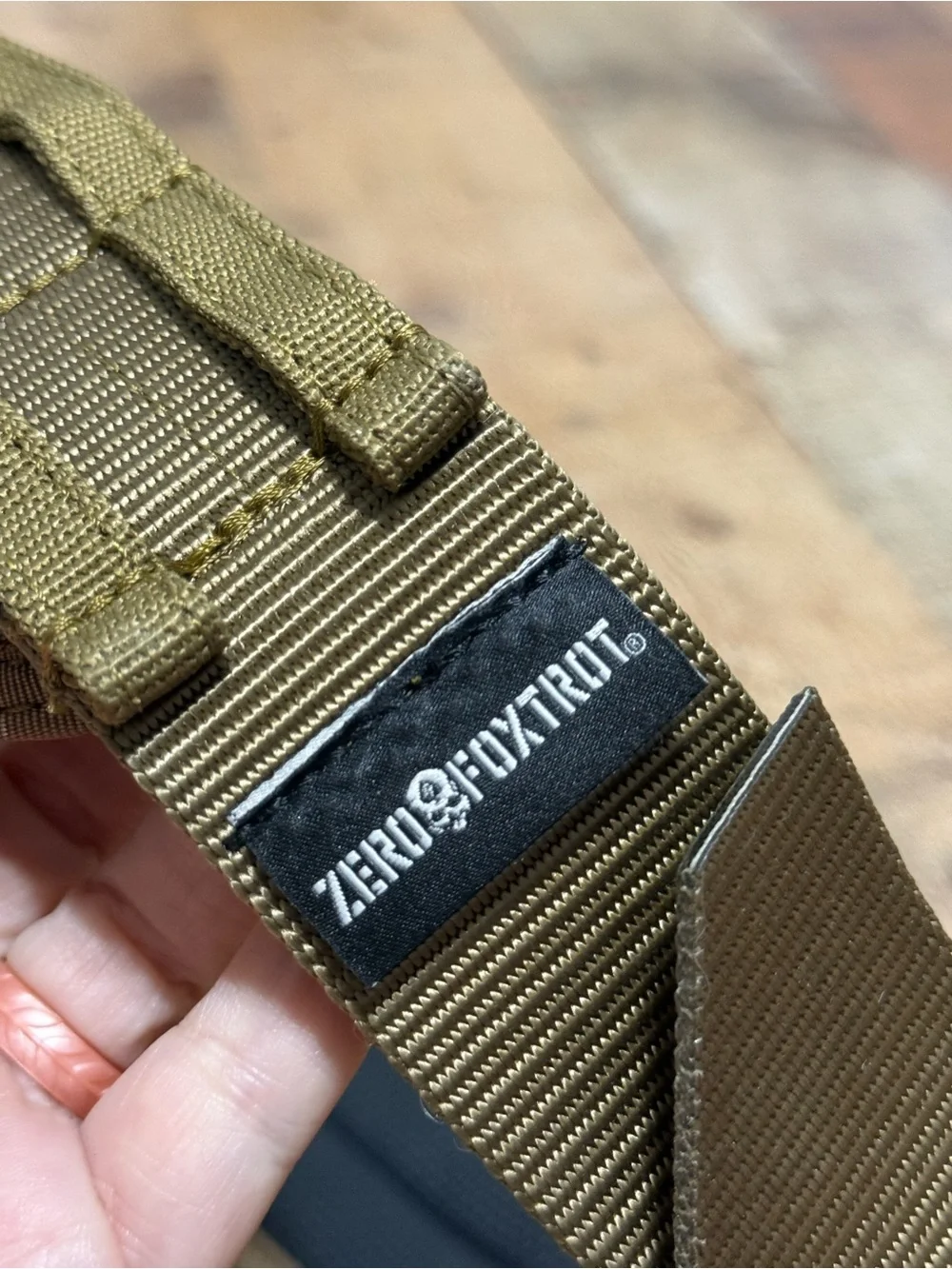 Zero Foxtrot TAC Belt (Tac Gun Belt), size Medium, in coyote brown / tan